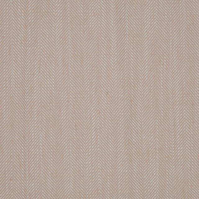 Soft blush beige herringbone weave fabric with fine woven texture
