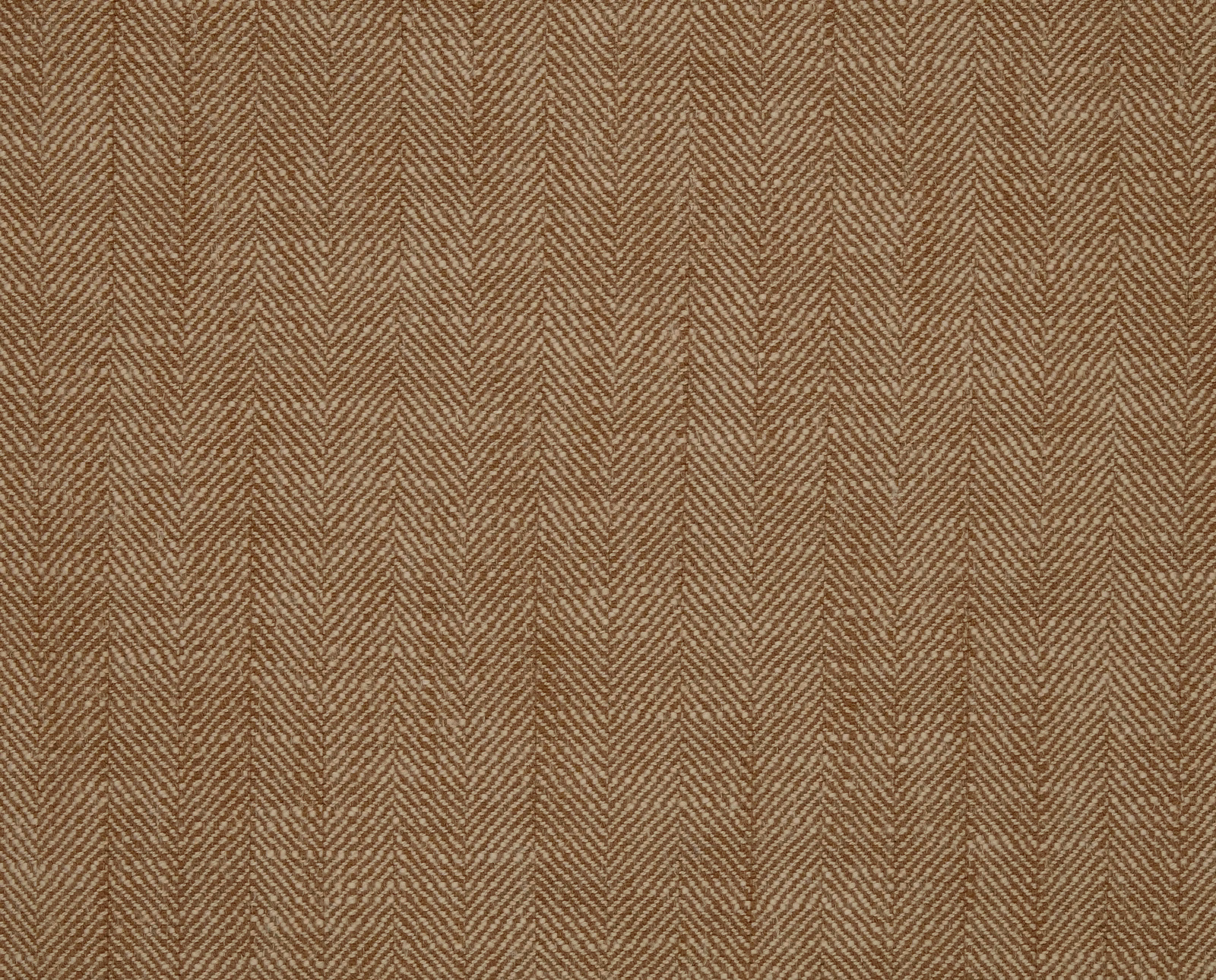 Warm cinnamon-brown woven fabric with fine herringbone texture and subtle natural yarn slubs