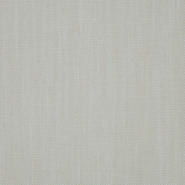 Pale clotted cream herringbone woven fabric with a soft matte texture