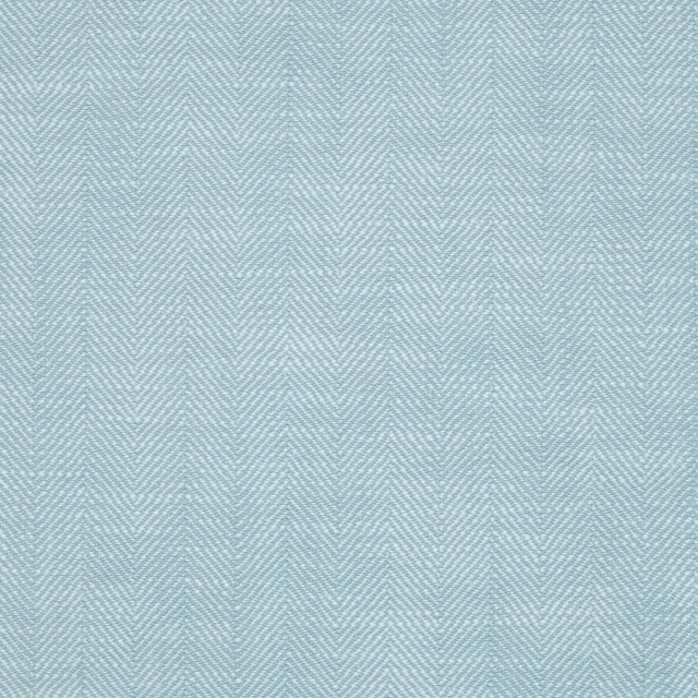 Pale duck egg blue woven fabric with fine herringbone texture