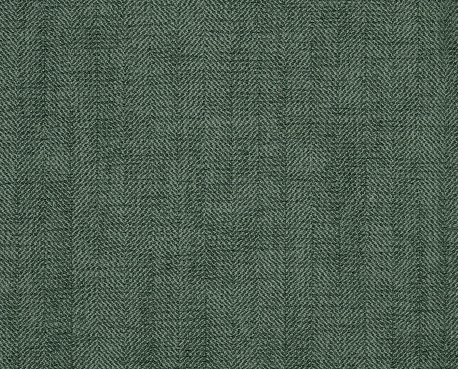 Forest green herringbone-style woven fabric swatch with fine diagonal texture