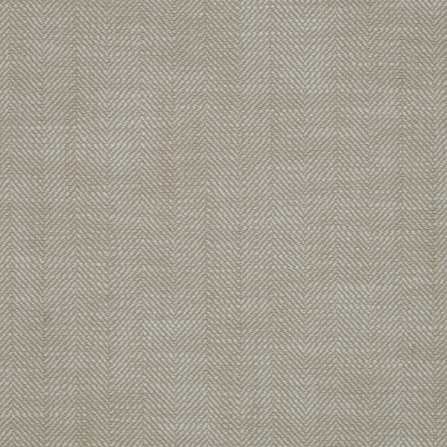 Pale hay-beige woven fabric with fine herringbone texture and soft tonal striping