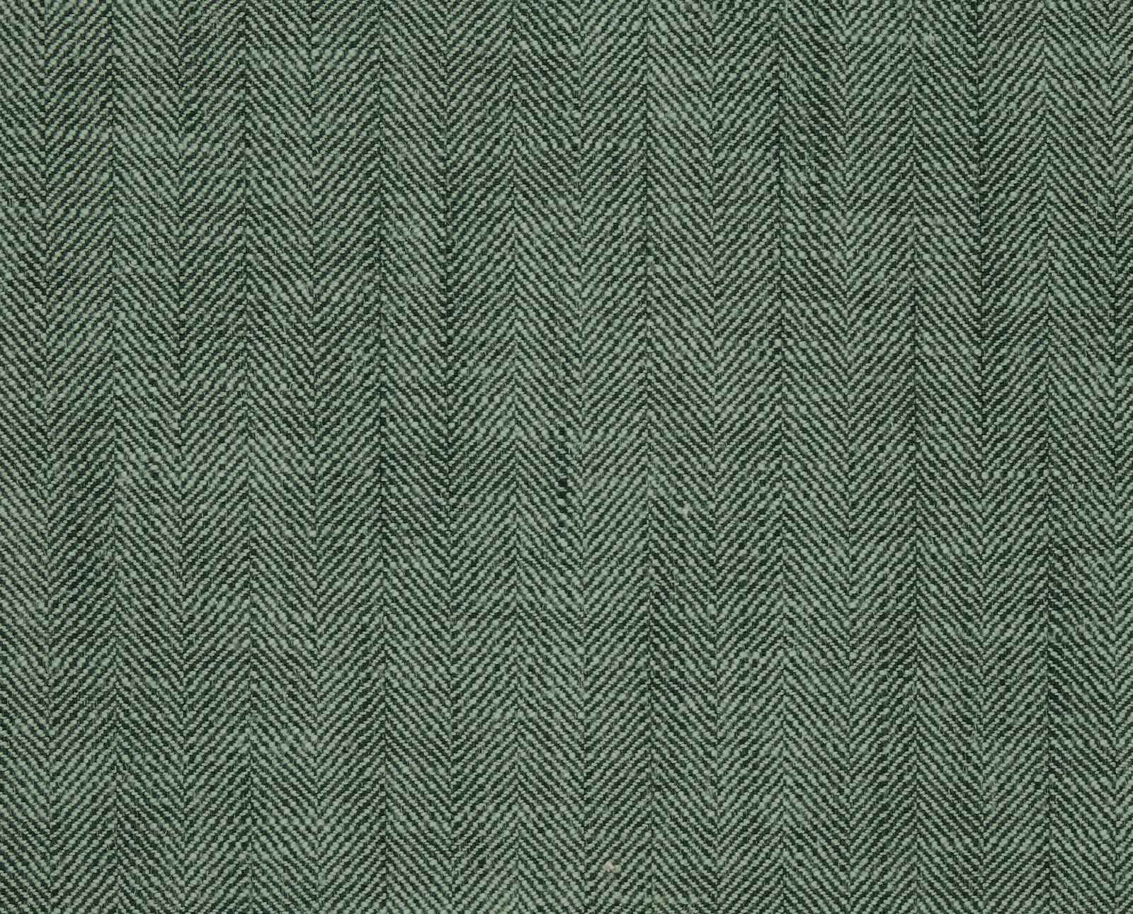 Muted sage green herringbone woven fabric with fine vertical striping