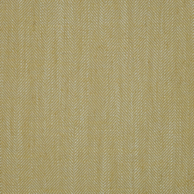 Honey-gold herringbone woven fabric swatch with fine textured surface