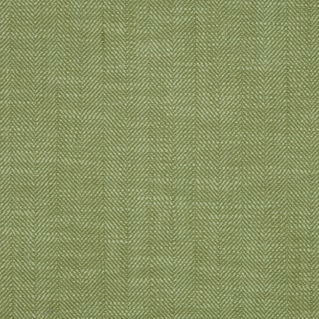 Muted kiwi green woven fabric with fine diagonal herringbone texture