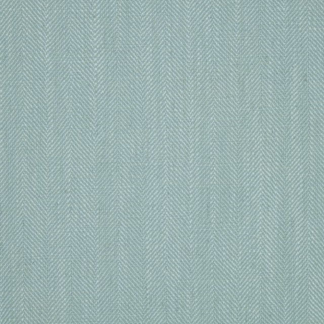 Pale aqua herringbone weave with a soft mineral grey cast
