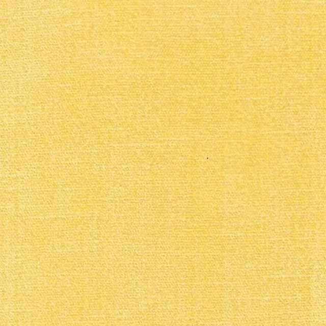 Soft lemon yellow plain fabric swatch with fine woven texture