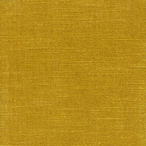 Close-up of a mustard yellow plain woven upholstery fabric with a subtle sheen
