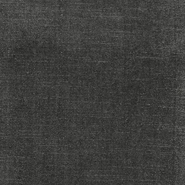 Close-up of deep smoky charcoal plain woven fabric with fine textured grain