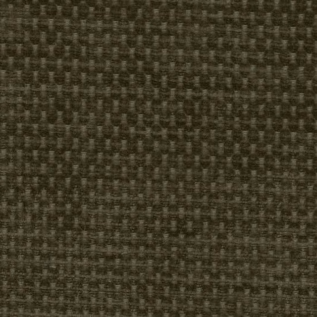Close-up of dark olive-brown woven fabric with a small textured basketweave.