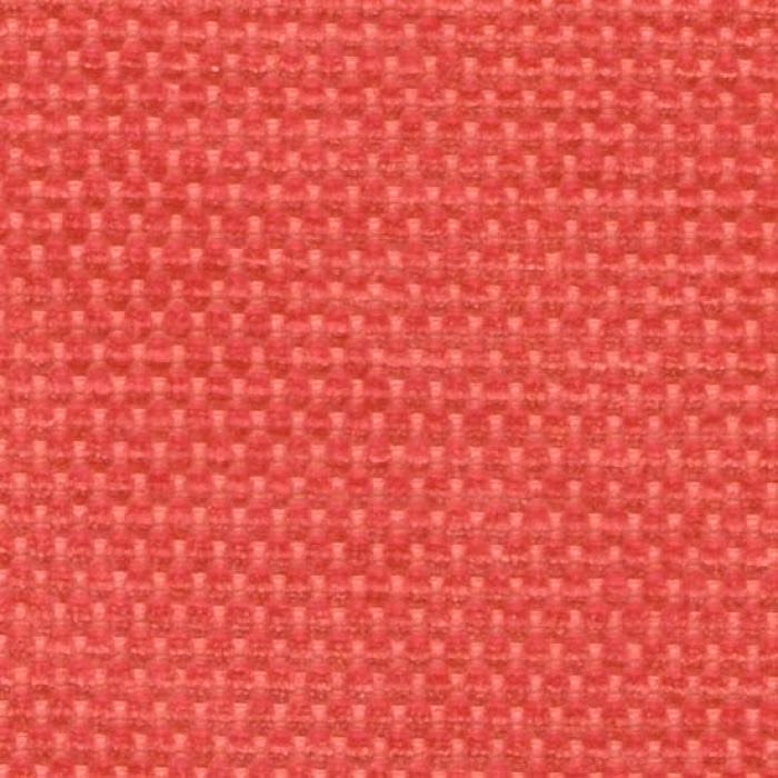 Close-up of a coral-red plain weave fabric with fine textured grain