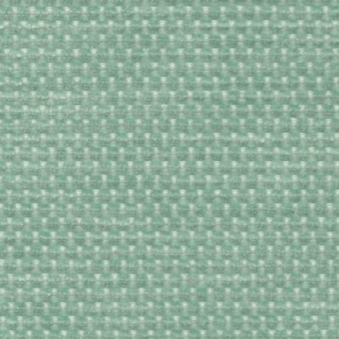 Close-up of a pale duck egg green plain weave with small light flecks