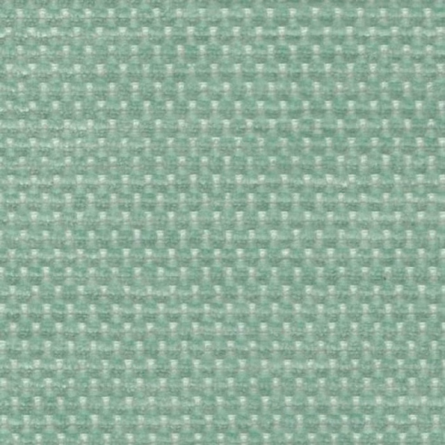 Close-up of a pale duck egg green plain weave with small light flecks