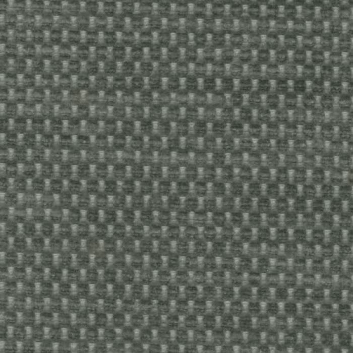 Close-up of a muted evergreen grey woven fabric with a tight textured plain weave