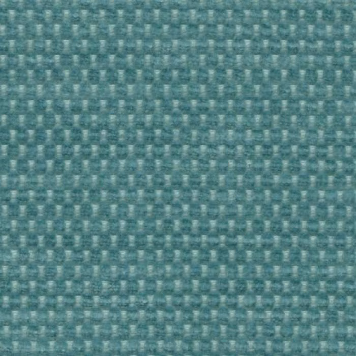 Close-up of a muted teal woven plain fabric with fine textured weave