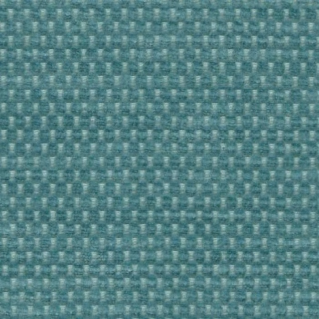 Close-up of a muted teal woven plain fabric with fine textured weave