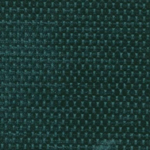 Deep peacock green woven plain fabric with small textured checks