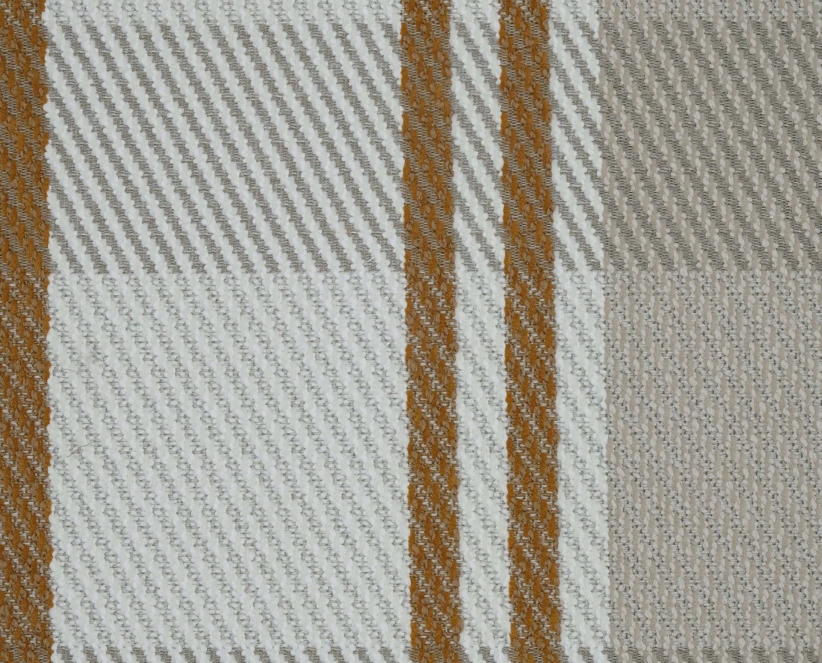 Large rust orange check woven across a pale textured fabric swatch