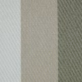 Close-up of muted sage and stone vertical stripe woven fabric