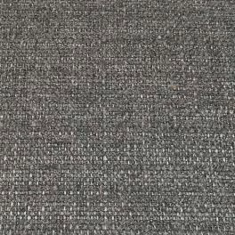 Close-up of a soft ash grey textured plain upholstery fabric with fine speckled weave