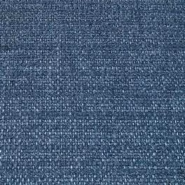 Close-up of muted blue textured plain fabric with fine woven speckle