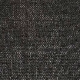 Close-up of a deep ebony black plain weave fabric with subtle speckled texture