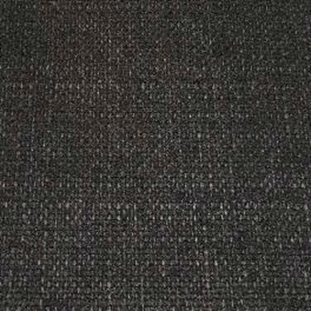 Close-up of a deep ebony black plain weave fabric with subtle speckled texture