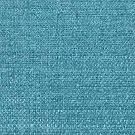 Close-up of a teal plain weave fabric with fine textured surface