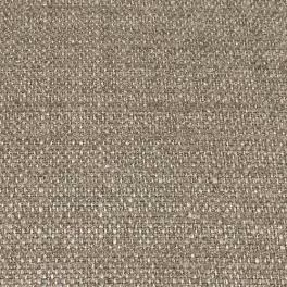 Close-up of warm beige woven plain fabric with a fine speckled texture