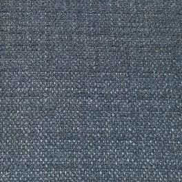 Close-up of a deep peacock blue plain weave fabric with fine speckled texture