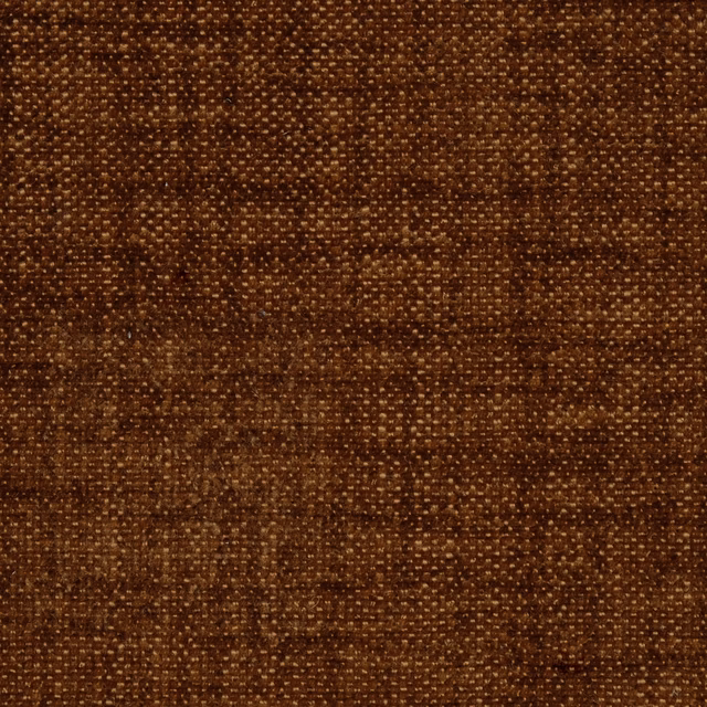 Close-up of warm cinnamon-brown plain weave fabric with subtle flecked texture