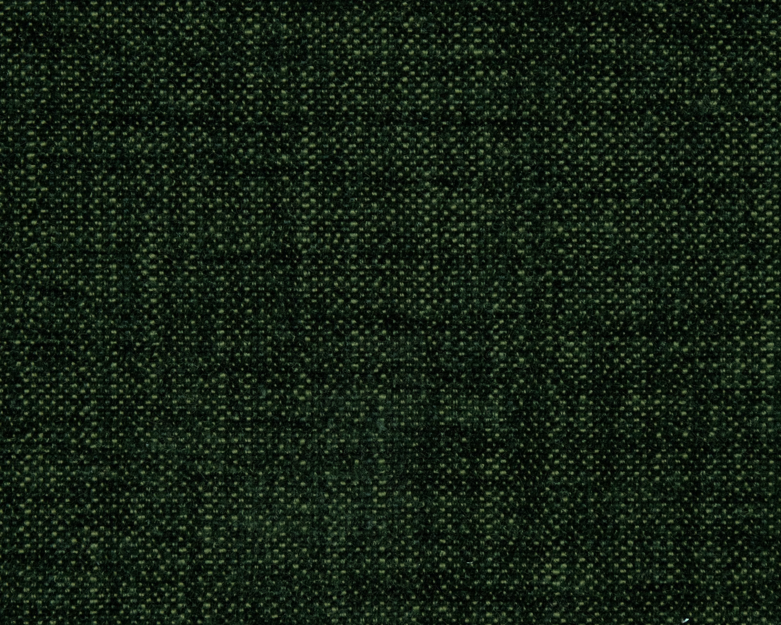 Dark forest green woven plain fabric with fine speckled texture