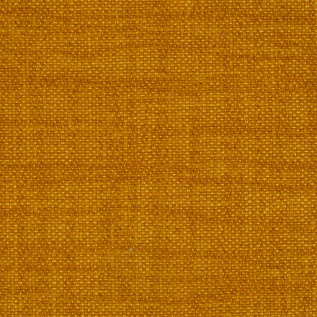 Close-up of a warm ochre gold plain weave fabric with fine texture