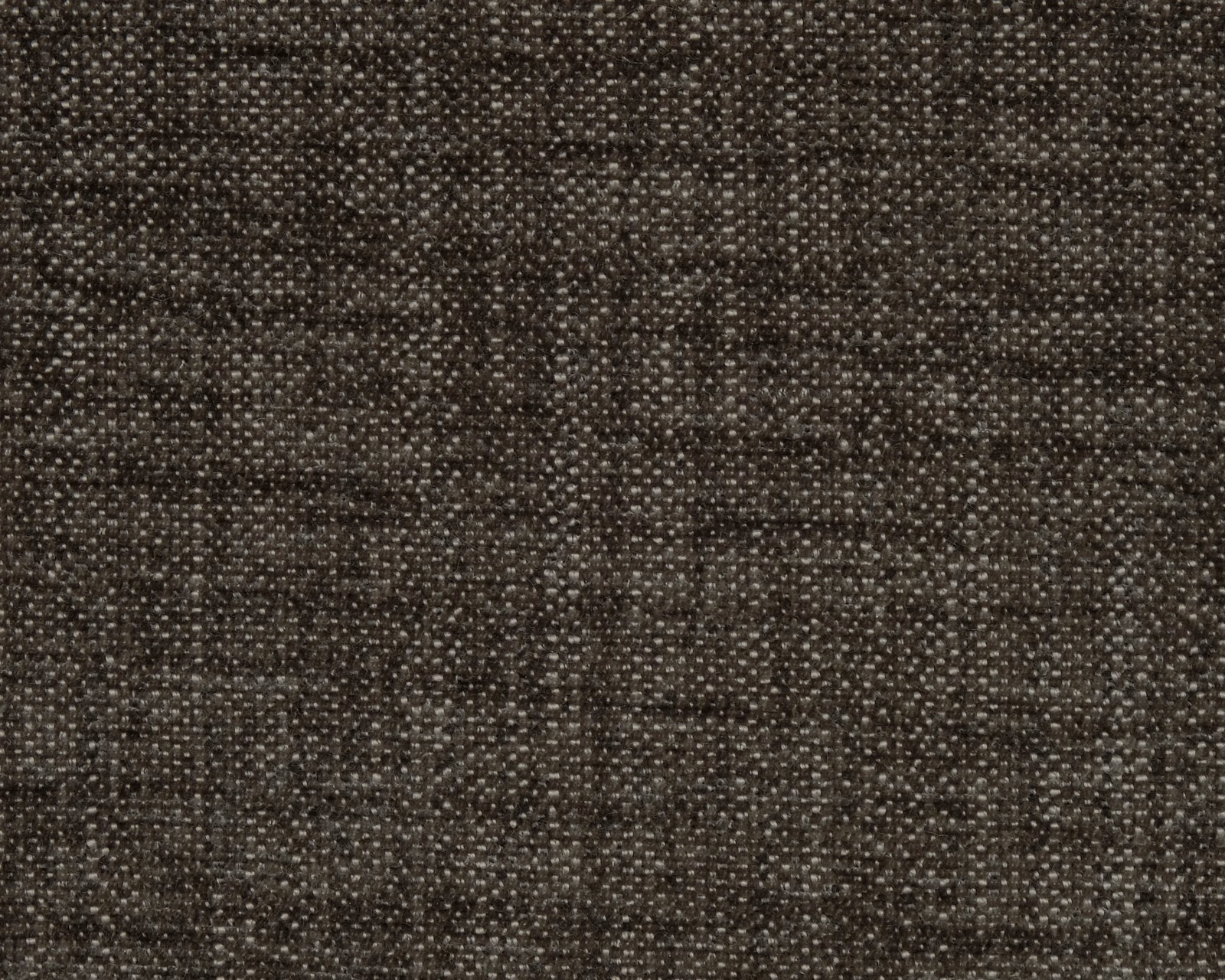 Dark chocolate-brown plain weave fabric swatch with a speckled texture