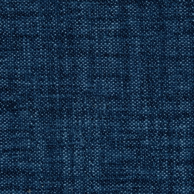 Deep sapphire blue woven plain fabric with subtle speckled texture