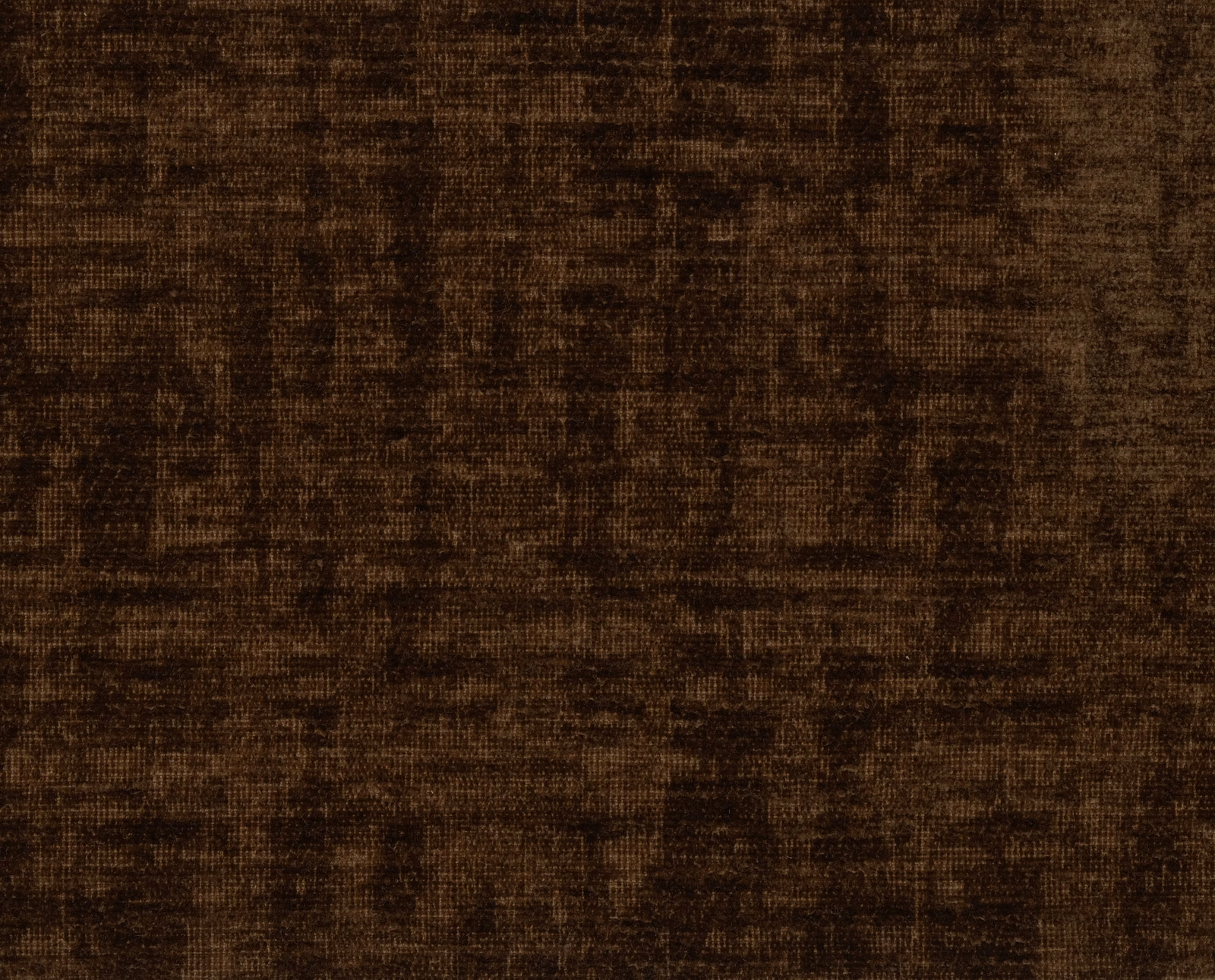Deep chestnut brown plain fabric with a softly mottled woven texture