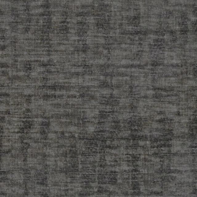 Dark charcoal grey plain fabric swatch with a softly mottled, textured weave