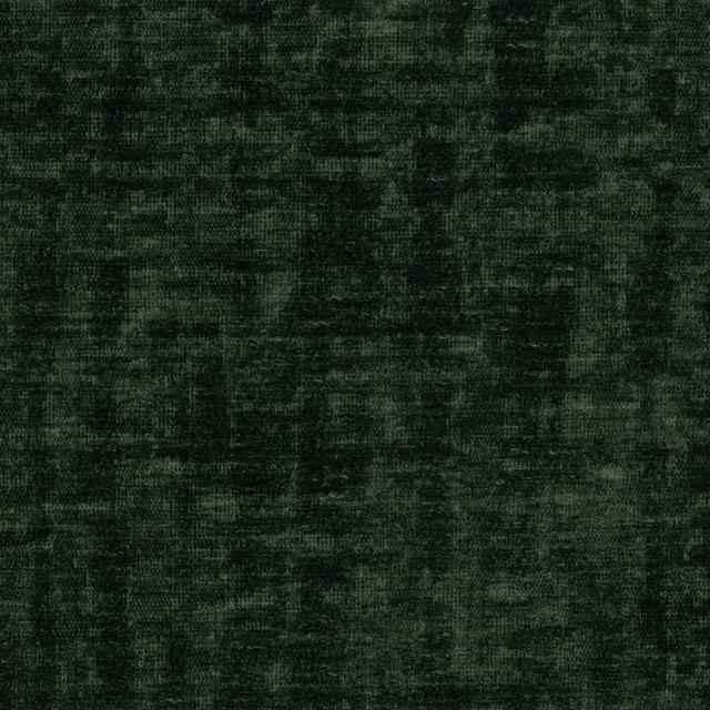 Dark moss green plain fabric swatch with soft mottled texture