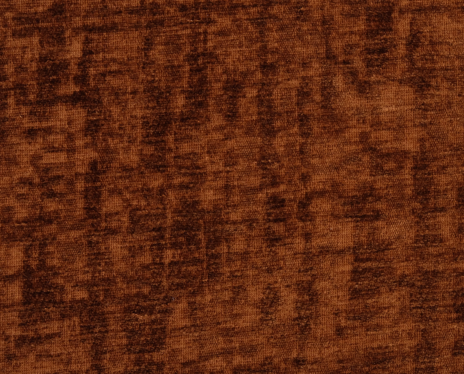 Mottled rust-brown plain fabric with a soft textured surface