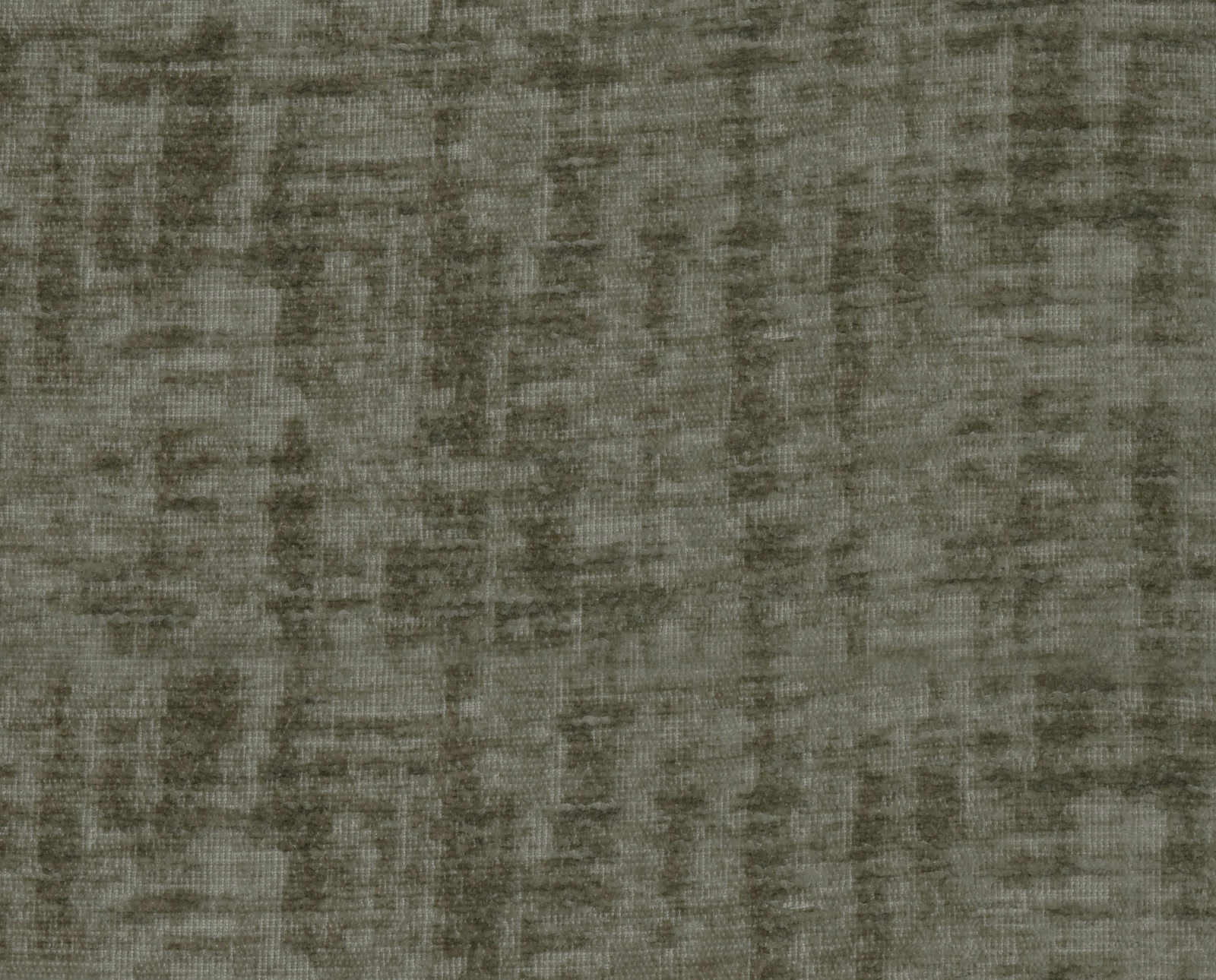 Mottled sage green plain woven fabric with a dry textured surface