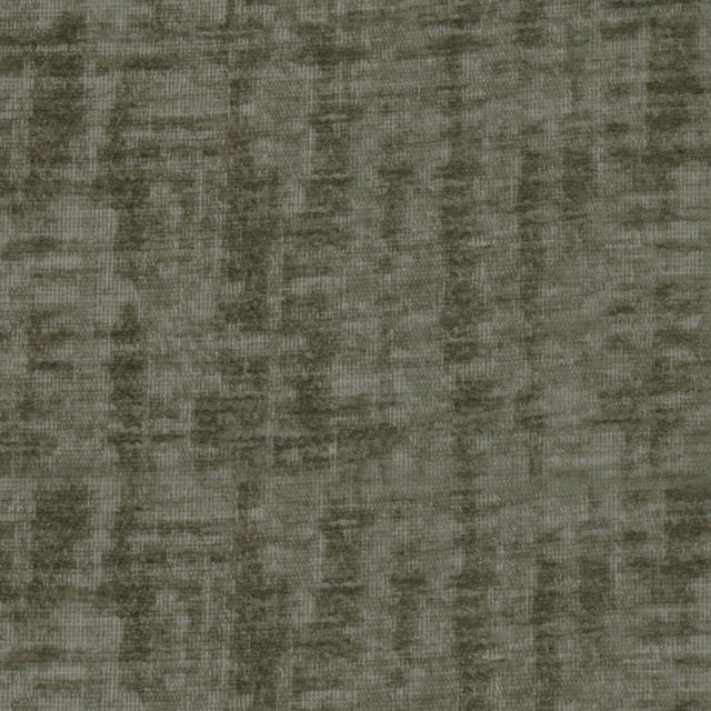 Mottled sage green plain woven fabric with a dry textured surface