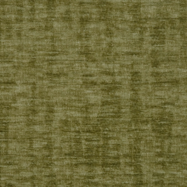 Muted olive-green plain woven fabric swatch with subtle textured striations