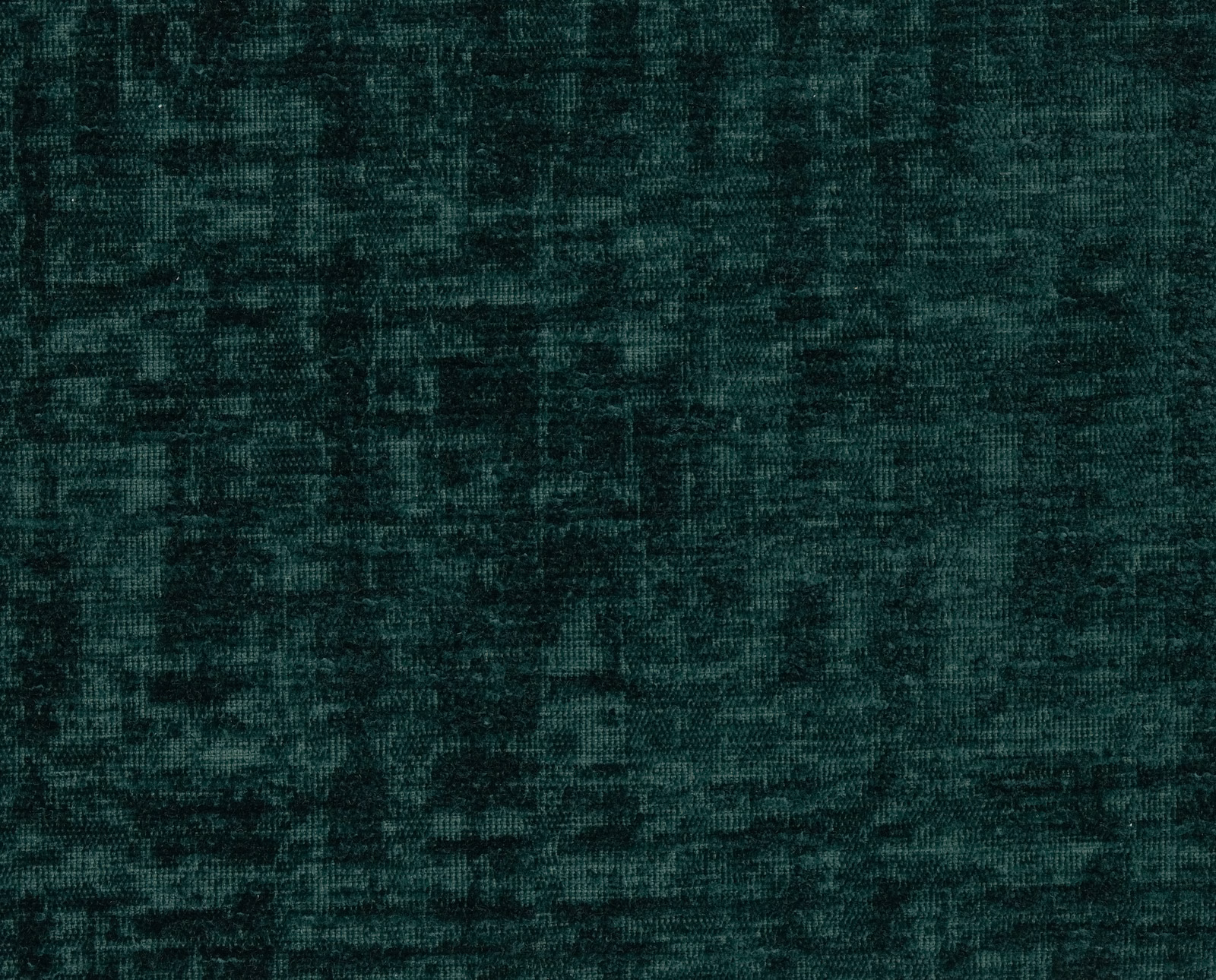 Deep forest teal plain fabric with a softly mottled, textured weave