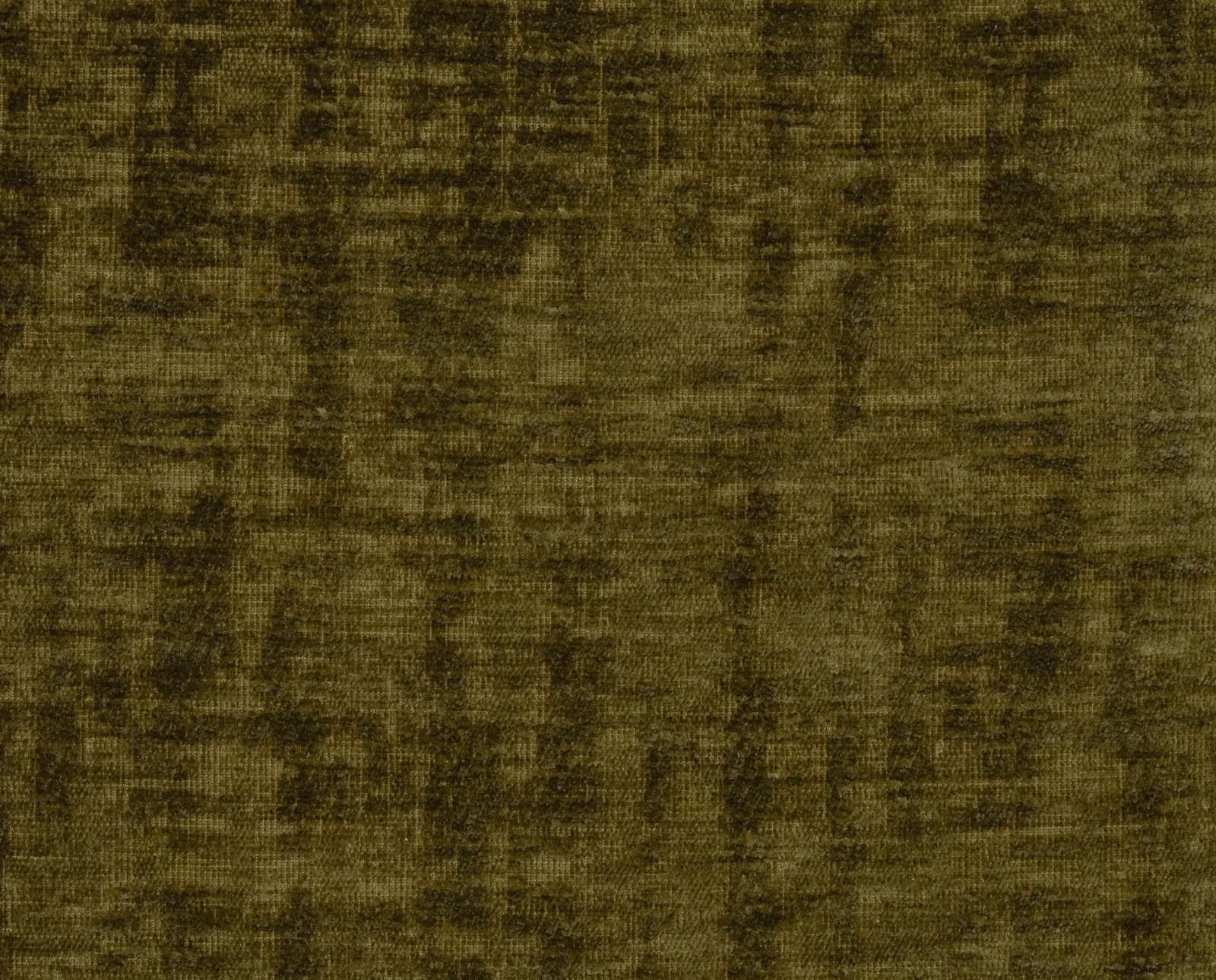 Close-up of mottled woodland green plain woven upholstery fabric