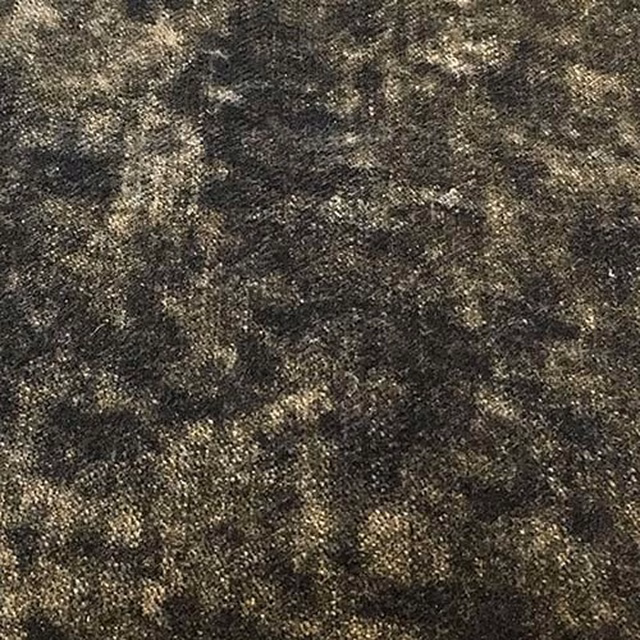 Close-up of smoky olive-grey plain fabric with a dense, mottled weave
