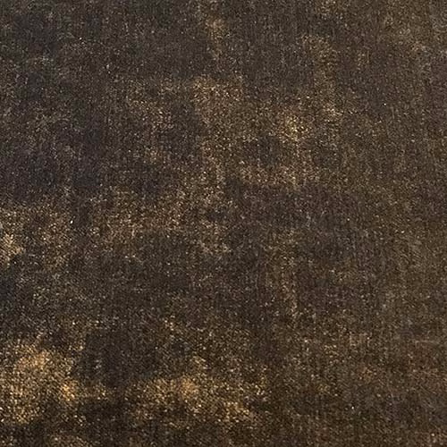 Close-up of a deep brown and bronze textured plain fabric swatch