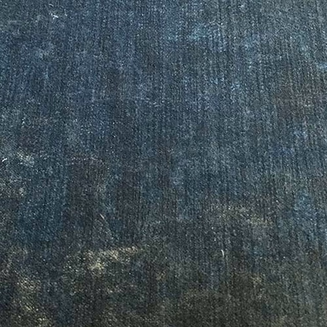 Deep cyan teal plain upholstery fabric with subtle mottled texture and fine vertical striations