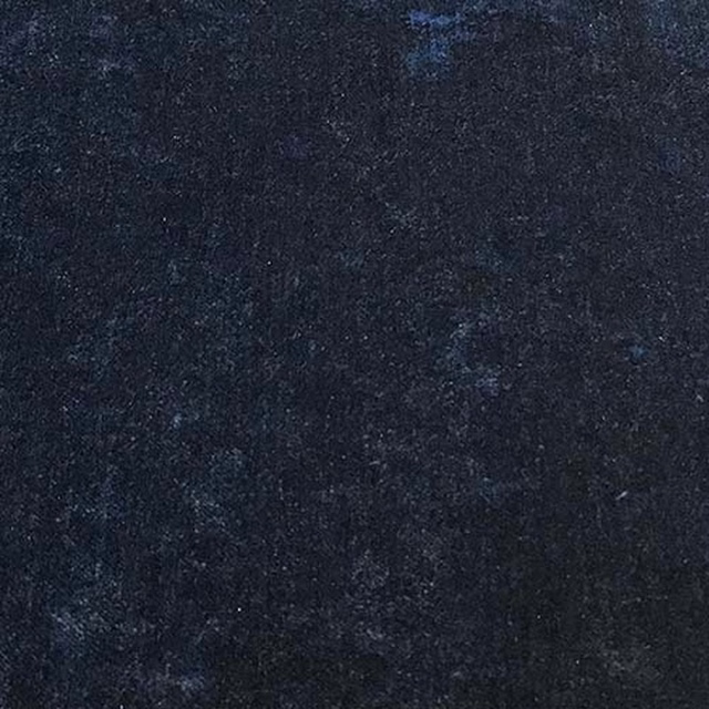 Deep mottled denim-blue plain fabric with a soft worn texture