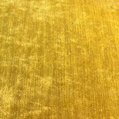 Golden mustard plain fabric with a softly lustrous, brushed texture