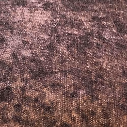 Smoky plum mottled plain fabric swatch with soft velvety texture
